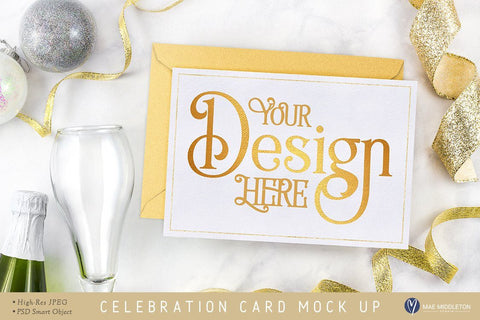 Holiday Celebration Card Mock Up Mock Up Photo Mae Middleton Studio 