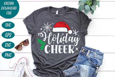 Holiday cheer svg, Christmas Svg ,Christmas Gift, Merry Christmas svg SVG Isabella Machell 