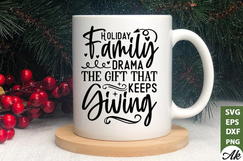 Holiday family drama the gift that keeps giving SVG SVG akazaddesign 