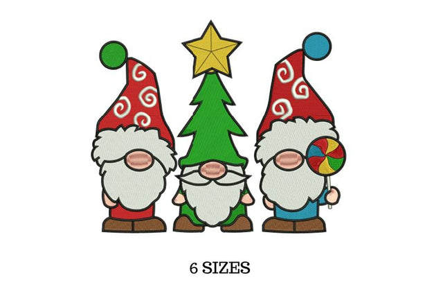 Holiday Gnomes, Gnomes Embroidery, Winter Embroidery Embroidery/Applique DESIGNS SVG Digital Designer 