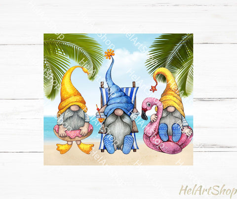 Holiday Gnomes Tumbler PNG, Vacation SKINNY TUMBLER 20 PNG Sublimation _HelArtShop_ 