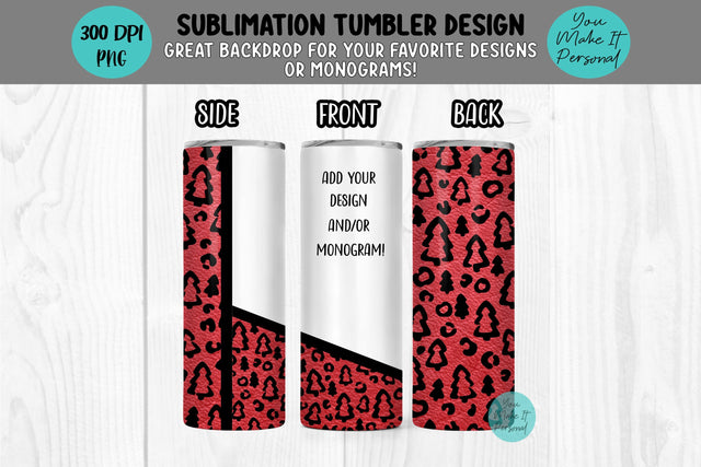 Holiday Leather and Leopard Design for Sublimation Tumblers Sublimation You Make It Personal 