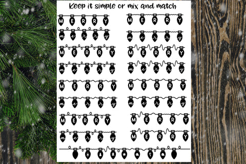 Holiday Light Duo - A Christmas Light Font with two styles Font Stacy's Digital Designs 