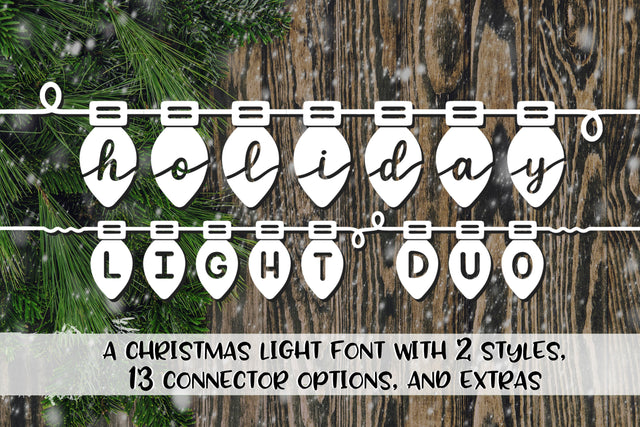 Holiday Light Duo - A Christmas Light Font with two styles Font Stacy's Digital Designs 