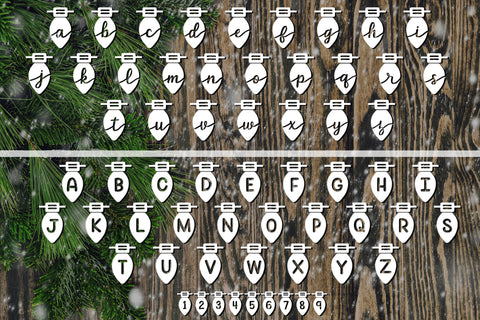 Holiday Light Duo - A Christmas Light Font with two styles Font Stacy's Digital Designs 