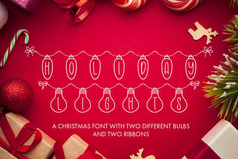 Holiday Lights - Christmas Font Font Freeling Design House 