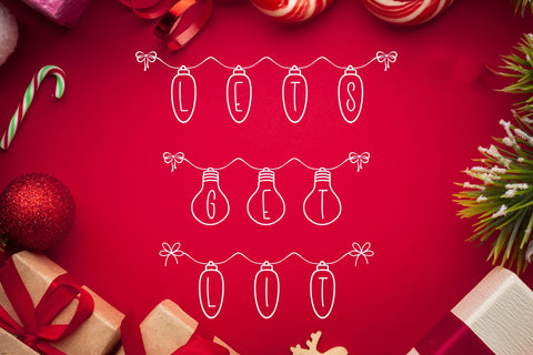 Holiday Lights - Christmas Font Font Freeling Design House 