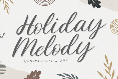 Holiday Melody Font Hayletter Creative 