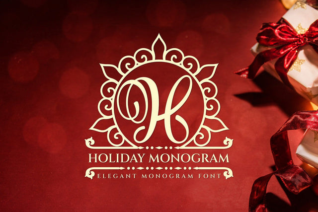 Holiday Monogram Font Graphicxell 