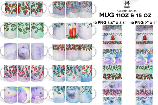 Holiday Mug 11oz and 15oz Sublimation Natasha Prando 