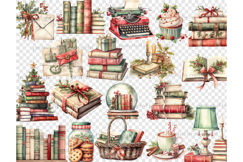 Holiday Reading Clipart | Cozy Winter Illustration SVG GlamArtZhanna 