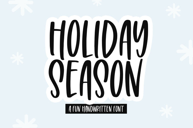 Holiday Season Font KA Designs 