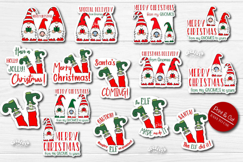 Holiday Sign Sticker Holiday Stickers Bundle Printable Stickers png - So Fontsy