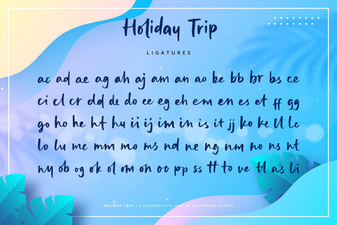 Holiday Trip - Handwritten Font Font Alpaprana Studio 