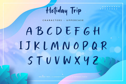 Holiday Trip - Handwritten Font Font Alpaprana Studio 