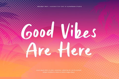 Holiday Trip - Handwritten Font Font Alpaprana Studio 