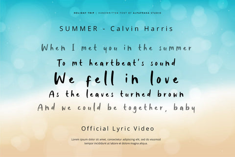 Holiday Trip - Handwritten Font Font Alpaprana Studio 