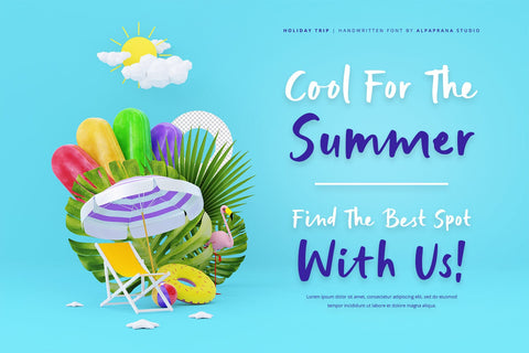 Holiday Trip - Handwritten Font Font Alpaprana Studio 