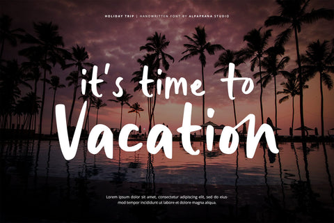 Holiday Trip - Handwritten Font Font Alpaprana Studio 