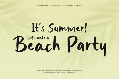 Holiday Trip - Handwritten Font Font Alpaprana Studio 