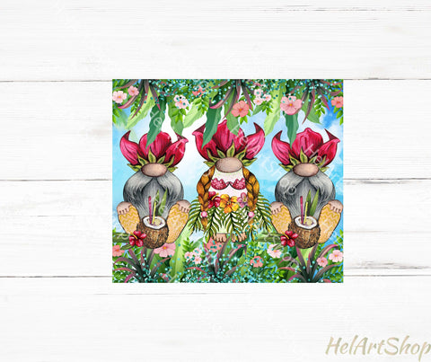 Holiday Tumbler PNG | Summer Gnomes Sublimation Sublimation _HelArtShop_ 