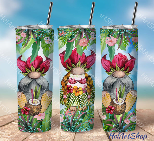 Holiday Tumbler PNG | Summer Gnomes Sublimation Sublimation _HelArtShop_ 