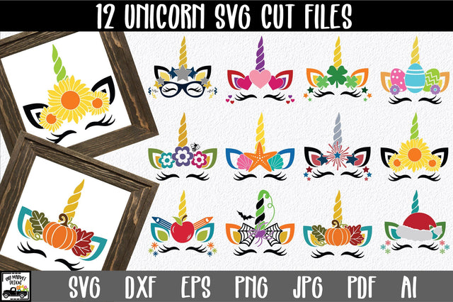 Holiday Unicorn Bundle - Unicorn SVG Files - Unicorn Files SVG Old Market 