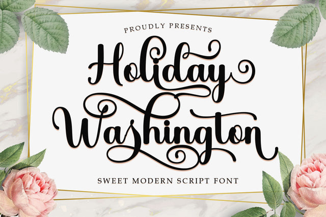 Holiday Washington Script Font muhammadzeky 