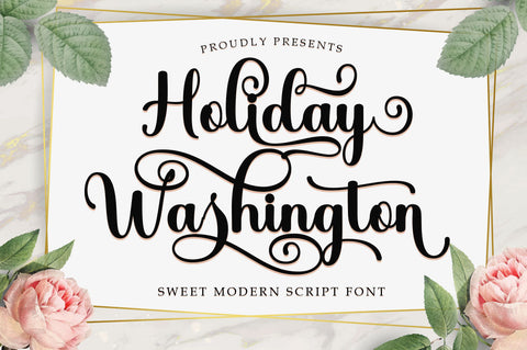 Holiday Washington Script Font muhammadzeky 