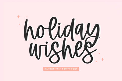 Holiday Wishes - Handwritten Script Font Font KA Designs 