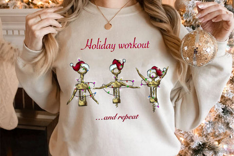 Holiday Workout Funny Wine Christmas Sublimation LAM HOANG THUY 