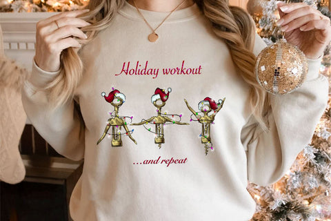 Holiday Workout Funny Wine Christmas Sublimation LAM HOANG THUY 