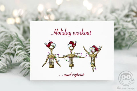 Holiday Workout Funny Wine Christmas Sublimation LAM HOANG THUY 