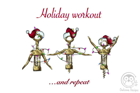 Holiday Workout Funny Wine Christmas Sublimation LAM HOANG THUY 