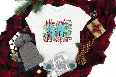 Holiday Workout Funny Wine Christmas Sublimation Sublimation Jagonath Roy 