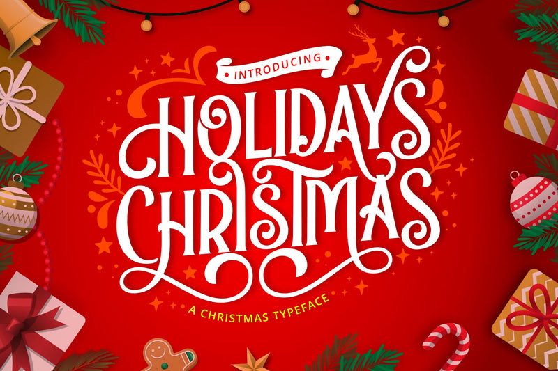 Holidays Christmas Font Holydie Studio 