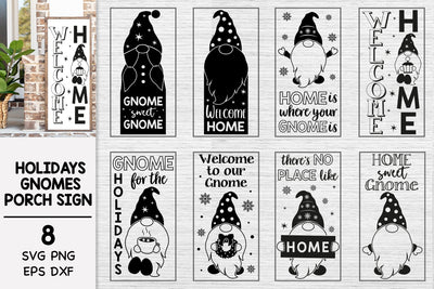 Holidays Gnomes Porch Sign Svg, Porch Sign SVG Bundle Gnomes SVG SvgMonkeys 