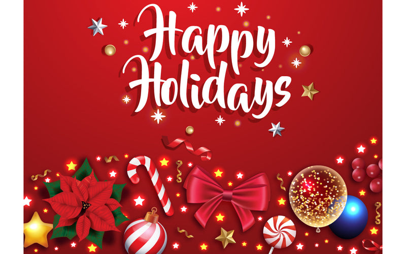 Holidays greeting card for winter happy holidays fir tree branches frame with lettering calligraphy SVG naemmiah021 