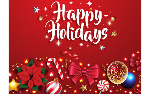 Holidays greeting card for winter happy holidays fir tree branches frame with lettering calligraphy SVG naemmiah021 