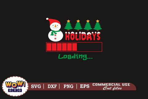 Holidays loading svg, Christmas svg, Santa svg, Dxf, Png SVG Wowsvgstudio 