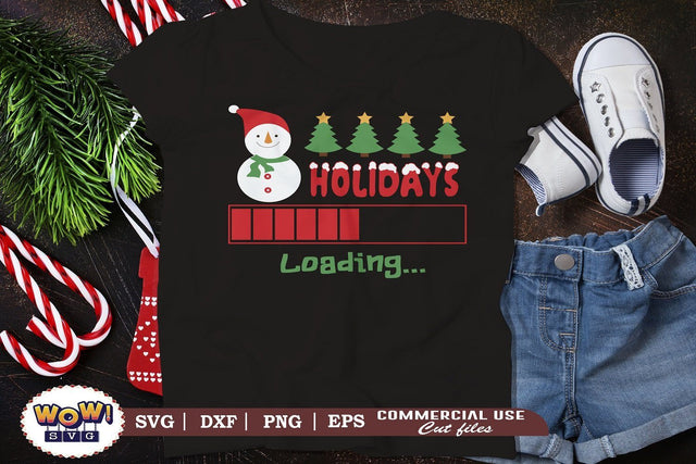 Holidays loading svg, Christmas svg, Santa svg, Dxf, Png SVG Wowsvgstudio 