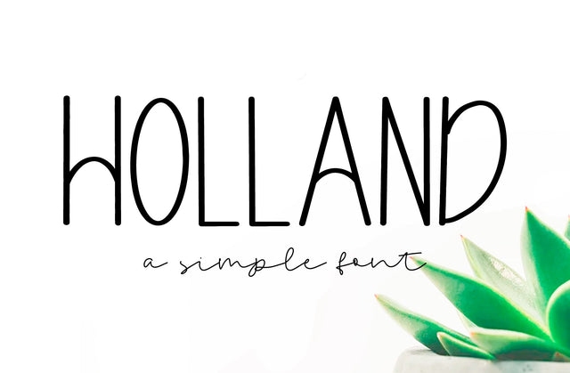 HOLLAND Font Yuby 