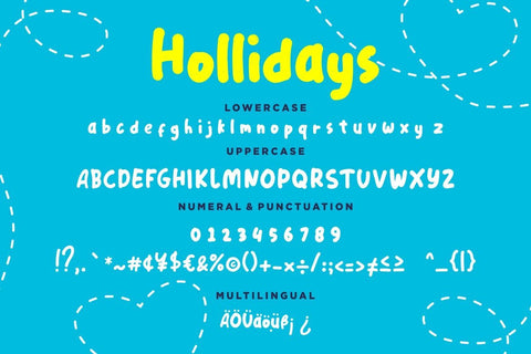 Hollidays Fun Children Typeface Font Creatype Studio 