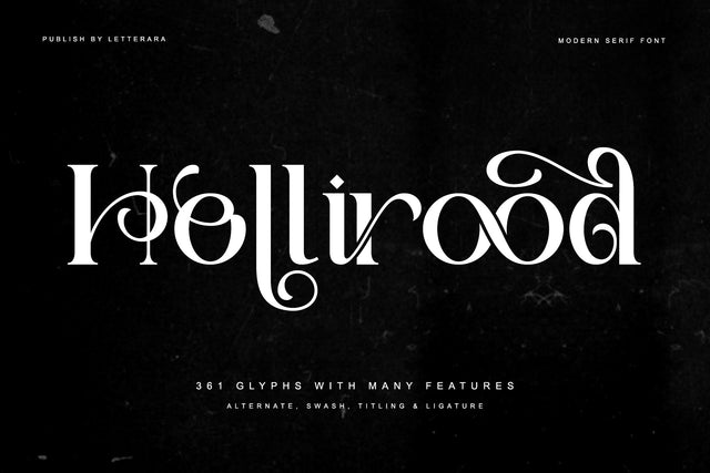 Hollirood Font Letterara 