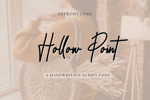 Hollow Point Font Cotton White Studio 