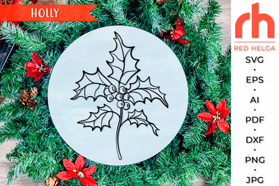 Holly berry SVG - Sagittarius Flower Cut File SVG RedHelgaArt 