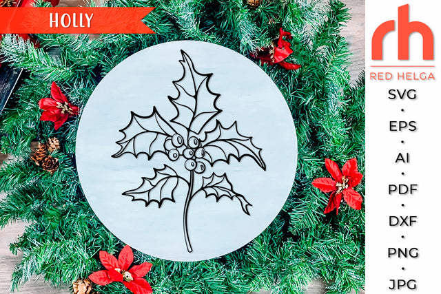 Holly berry SVG - Sagittarius Flower Cut File SVG RedHelgaArt 