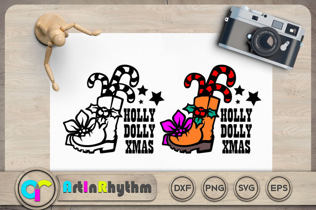 Holly Dolly Christmas SVG / Country Christmas SVG SVG Artinrhythm shop 