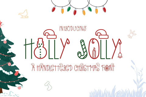 Holly Jolly - A Handlettered Christmas Font Font CraftLabSVG 