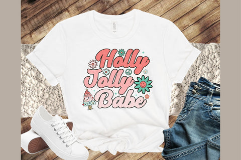 Holly Jolly Babe Christmas PNG Sublimation Sublimation designartist 